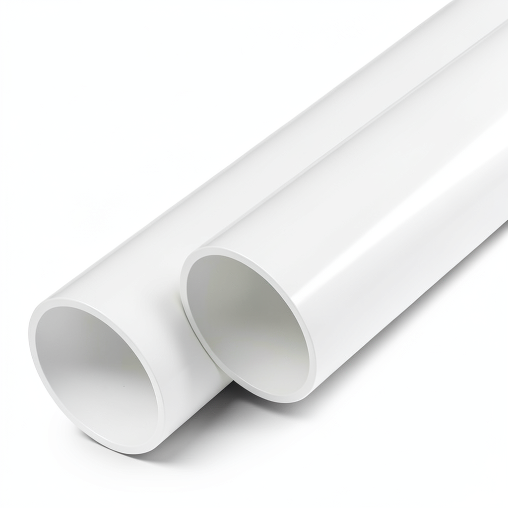 مواسير UPVC ضغط اسمي 13.8 بار مقاس 6 إنش سمك 8 مم لون أبيض