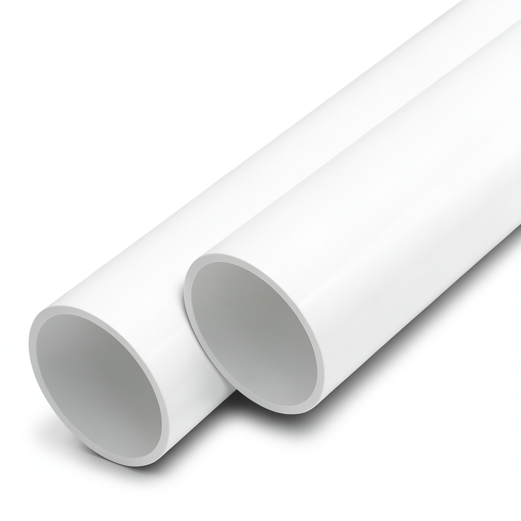 مواسير UPVC ضغط اسمي 13.8 بار مقاس 8 إنش سمك 10.4 مم لون أبيض