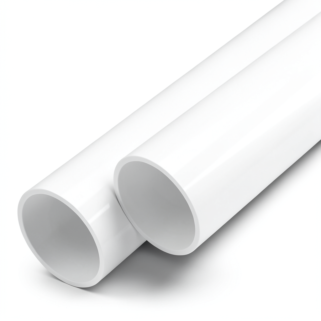 مواسير UPVC ضغط اسمي 17.2 بار مقاس 1/2 1 إنش سمك 2.9 مم لون أبيض