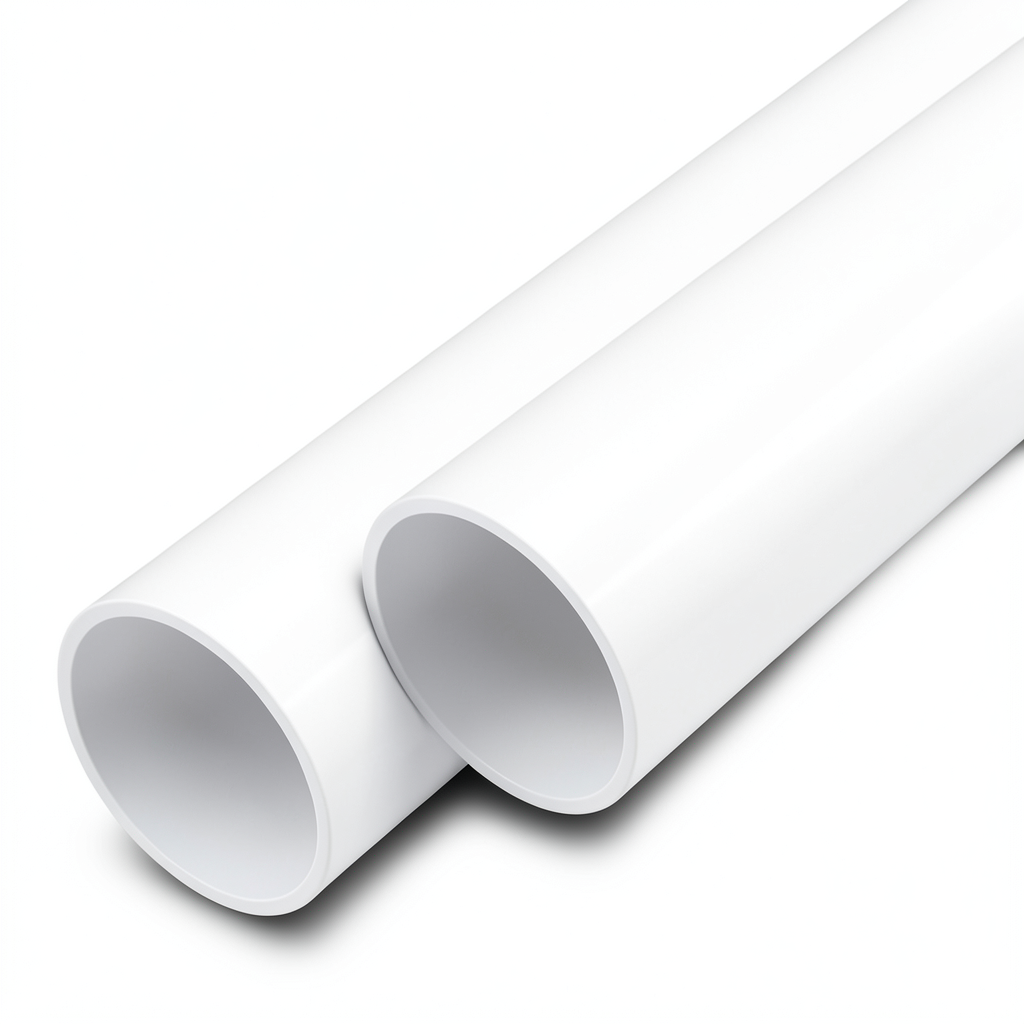 مواسير UPVC ضغط اسمي 17.2 بار مقاس 1 إنش سمك 2 مم لون أبيض