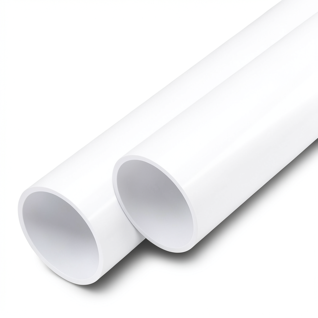 مواسير UPVC ضغط اسمي 17.2 بار مقاس 4 إنش سمك 6.7 مم لون أبيض
