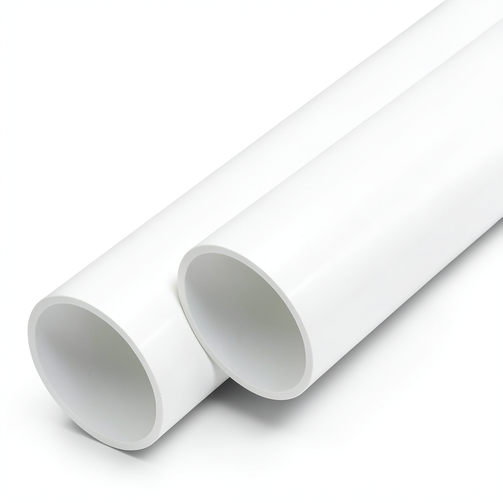 مواسير UPVC ضغط اسمي 17.2 بار مقاس 8 إنش سمك 12.9 مم لون أبيض