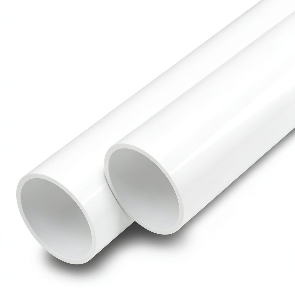 مواسير UPVC ضغط اسمي 13.8 بار مقاس 6 إنش سمك 8 مم لون أبيض
