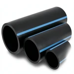 أنابيب HDPE الوطني ضغط 8 بار قطر خارجي 225 مم سمك 6.9 مم لون أسود