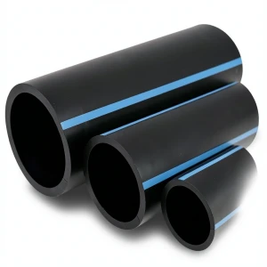أنابيب HDPE الوطني ضغط 8 بار قطر خارجي 225 مم سمك 6.9 مم لون أسود