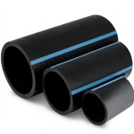 أنابيب HDPE الوطني لشبكات المياه ضغط 8 بار قطر خارجي 250 مم سمك 7.7 مم لون اسود