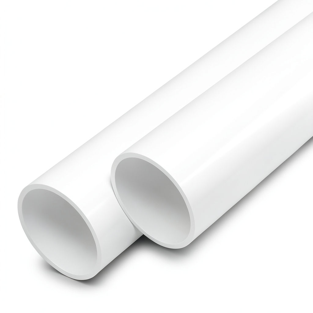 مواسير UPVC ضغط اسمي 13.8 بار مقاس 8 إنش سمك 10.4 مم لون أبيض