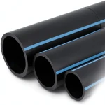أنابيب HDPE الوطني ضغط 8 بار قطر خارجي 280 مم سمك 8.6 مم لون أسود