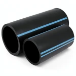 أنابيب HDPE الوطني لشبكات المياه ضغط 8 بار قطر خارجي 315 مم سمك 9.7 مم لون أسود
