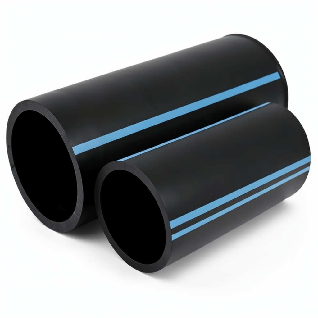 أنابيب HDPE الوطني لشبكات المياه ضغط 8 بار قطر خارجي 315 مم سمك 9.7 مم لون أسود