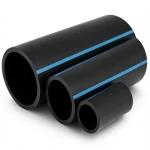 أنابيب HDPE الوطني ضغط 8 بار قطر خارجي 225 مم سمك 6.9 مم لون أسود