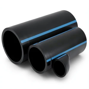 أنابيب HDPE الوطني ضغط 8 بار قطر خارجي 400 مم سمك 12.3 مم لون أسود