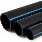 أنابيب HDPE الوطني لشبكات المياه ضغط 8 بار قطر خارجي 250 مم سمك 7.7 مم لون اسود
