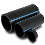 مواسير HDPE الوطني لشبكات المياه ضغط 10 بار قطر خارجي 50 مم سمك 2.4 مم لون اسود