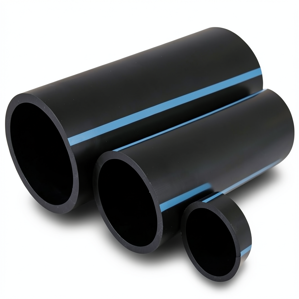NPF HDPE Pipes Pressure 10 Bar Diameter 50 mm Thickness 2.4 mm Black