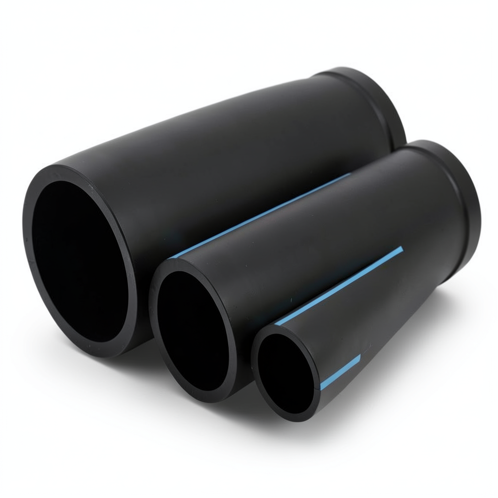 مواسير HDPE الوطني لشبكات المياه ضغط 10 بار قطر خارجي 63 مم سمك 3 مم لون اسود