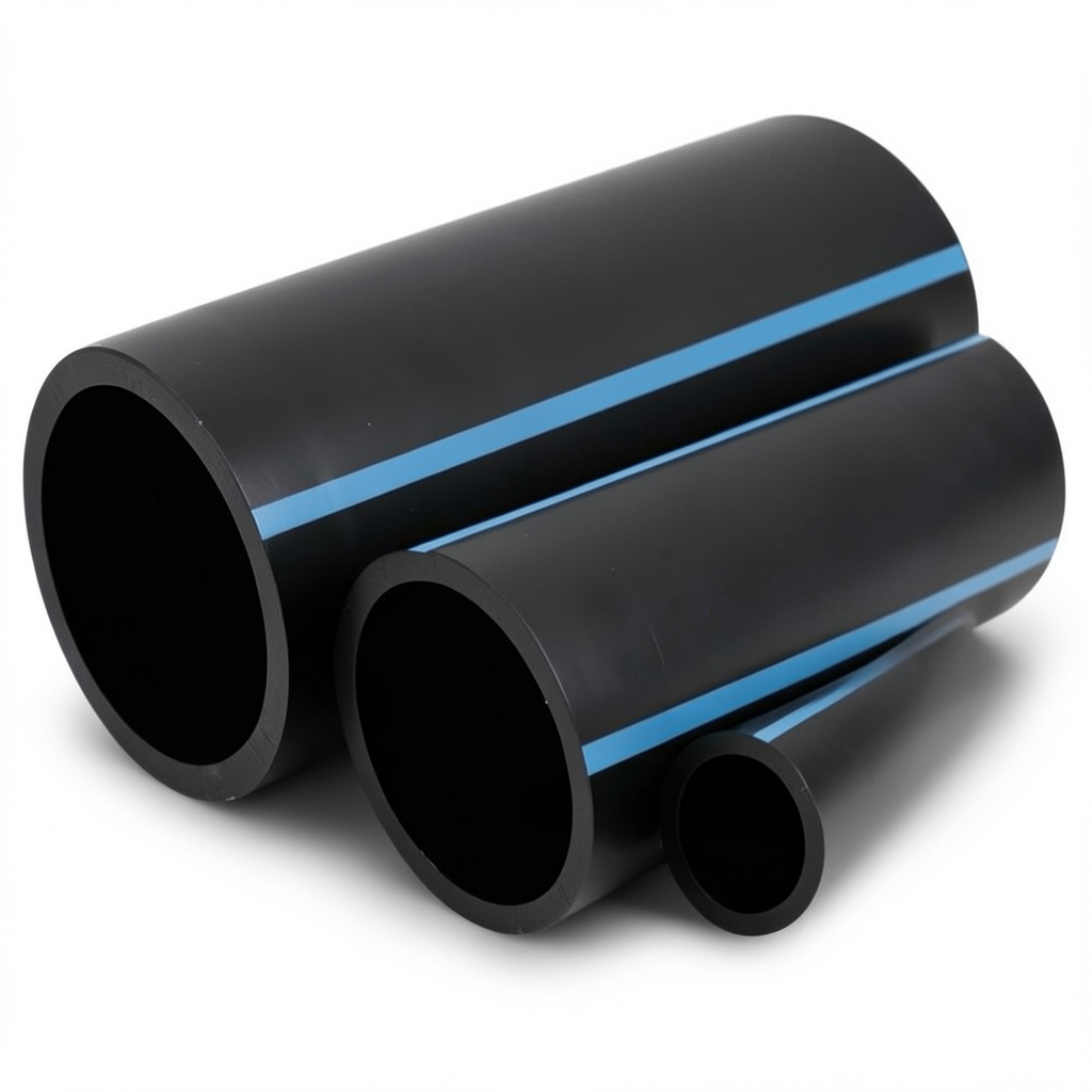 مواسير HDPE الوطني لشبكات المياه ضغط 10 بار قطر خارجي 75 مم سمك 3.6 مم لون اسود