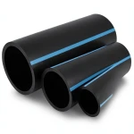 أنابيب HDPE الوطني لشبكات المياه ضغط 10 بار قطر خارجي 110 مم سمك 4.2 مم لون أسود