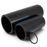 أنابيب HDPE الوطني لشبكات المياه ضغط 10 بار قطر خارجي 125 مم سمك 4.8 مم لون اسود