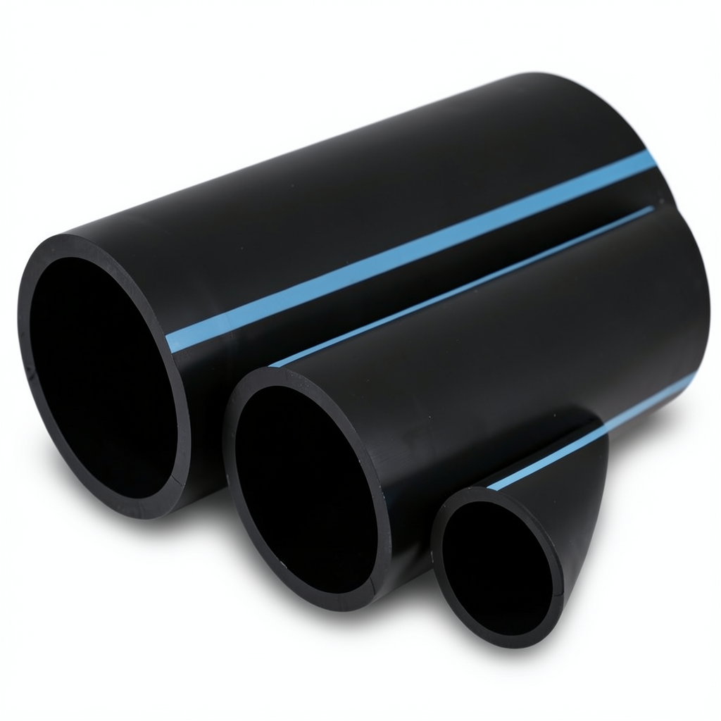 أنابيب HDPE الوطني ضغط 10 بار قطر خارجي 140 مم سمك 5.4 مم لون أسود