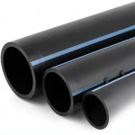أنابيب HDPE الوطني لشبكات المياه ضغط 10 بار قطر خارجي 110 مم سمك 4.2 مم لون أسود