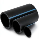 أنابيب HDPE الوطني لشبكات المياه ضغط 8 بار قطر خارجي 160 مم سمك 4.9 مم لون أسود