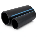 أنابيب HDPE الوطني ضغط 10 بار قطر خارجي 140 مم سمك 5.4 مم لون أسود