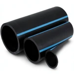 أنابيب HDPE الوطني ضغط 10 بار قطر خارجي 200 مم سمك 7.7 مم لون أسود