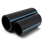 أنابيب HDPE الوطني لشبكات المياه ضغط 10 بار قطر خارجي 160 مم سمك 6.2 مم لون أسود