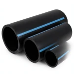 أنابيب HDPE الوطني ضغط 10 بار قطر خارجي 180 مم سمك 6.9 مم لون أسود