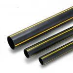 HDPE Plastic Pipe  Nominal Pressure 8 Bar [PE 80] OD 450 mm Thickness 40.9 mm Color Black with Yellow Stripes | Almona Factory