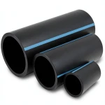 أنابيب HDPE الوطني لشبكات المياه ضغط 8 بار قطر خارجي 250 مم سمك 7.7 مم لون اسود