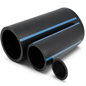 أنابيب HDPE الوطني ضغط 8 بار قطر خارجي 280 مم سمك 8.6 مم لون أسود