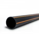 HDPE Plastic Pipe  PN 6 Bar [PE 100] OD 630 mm Thickness 35.8 mm Color Black with Orange Stripes | Almona Factory