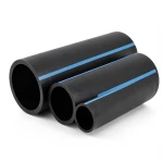 أنابيب HDPE الوطني ضغط 8 بار قطر خارجي 400 مم سمك 12.3 مم لون أسود