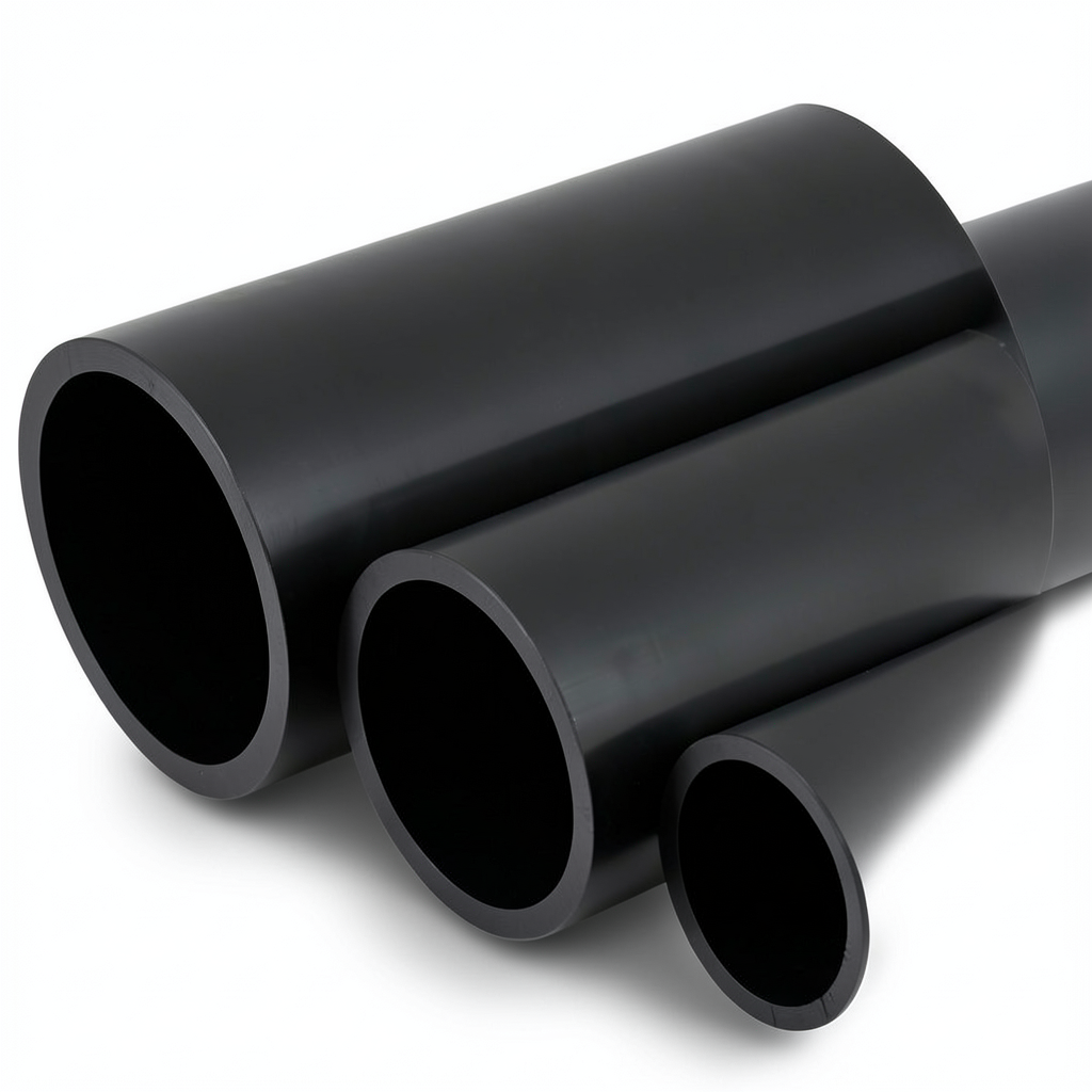 أنابيب HDPE NPF ضغط اسمي 10 بار قطر خارجي 32 مم سمك 1.6 مم أسود