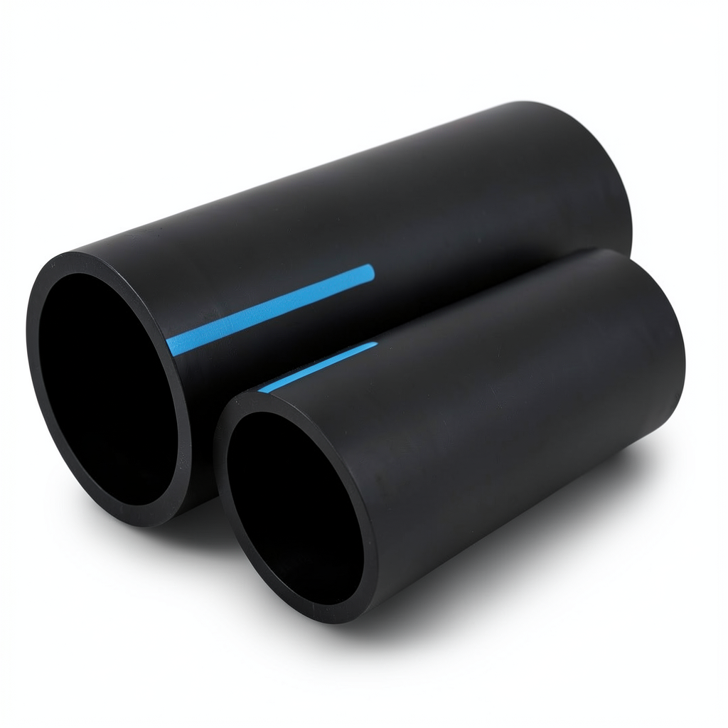 أنابيب HDPE الوطني لشبكات المياه ضغط 10 بار قطر خارجي 125 مم سمك 4.8 مم لون اسود