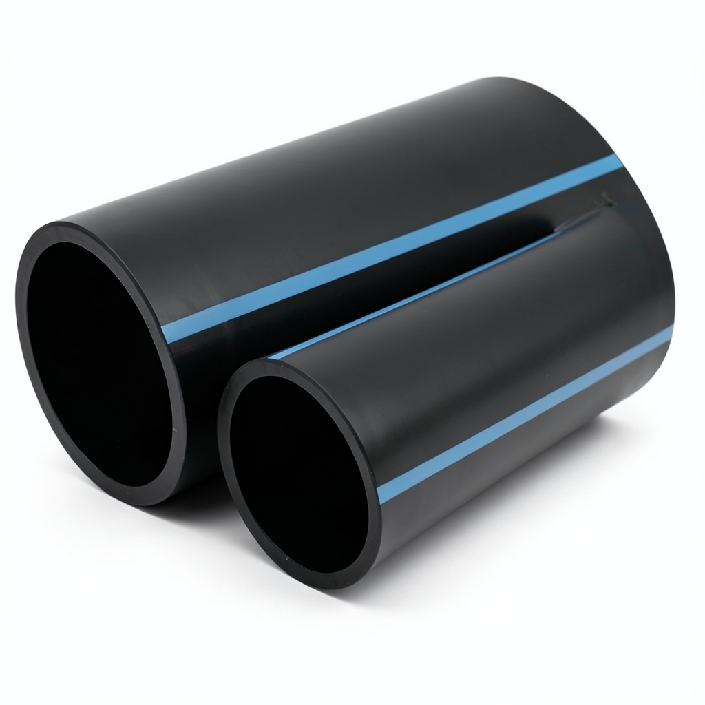 أنابيب HDPE الوطني ضغط 10 بار قطر خارجي 140 مم سمك 5.4 مم لون أسود