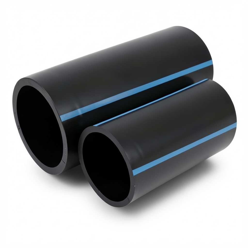 أنابيب HDPE الوطني لشبكات المياه ضغط 10 بار قطر خارجي 160 مم سمك 6.2 مم لون أسود