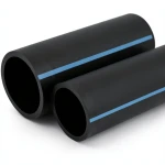 أنابيب HDPE الوطني ضغط 10 بار قطر خارجي 200 مم سمك 7.7 مم لون أسود