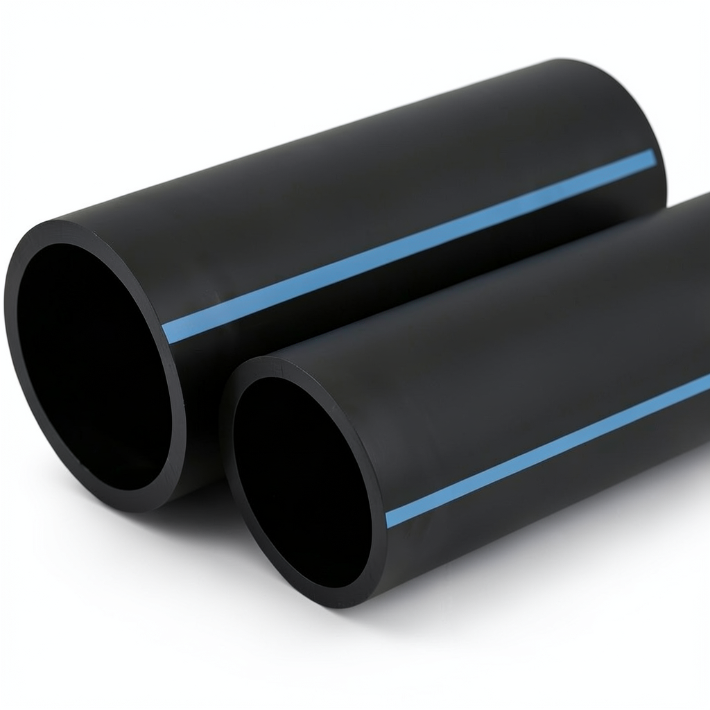 أنابيب HDPE الوطني ضغط 10 بار قطر خارجي 200 مم سمك 7.7 مم لون أسود
