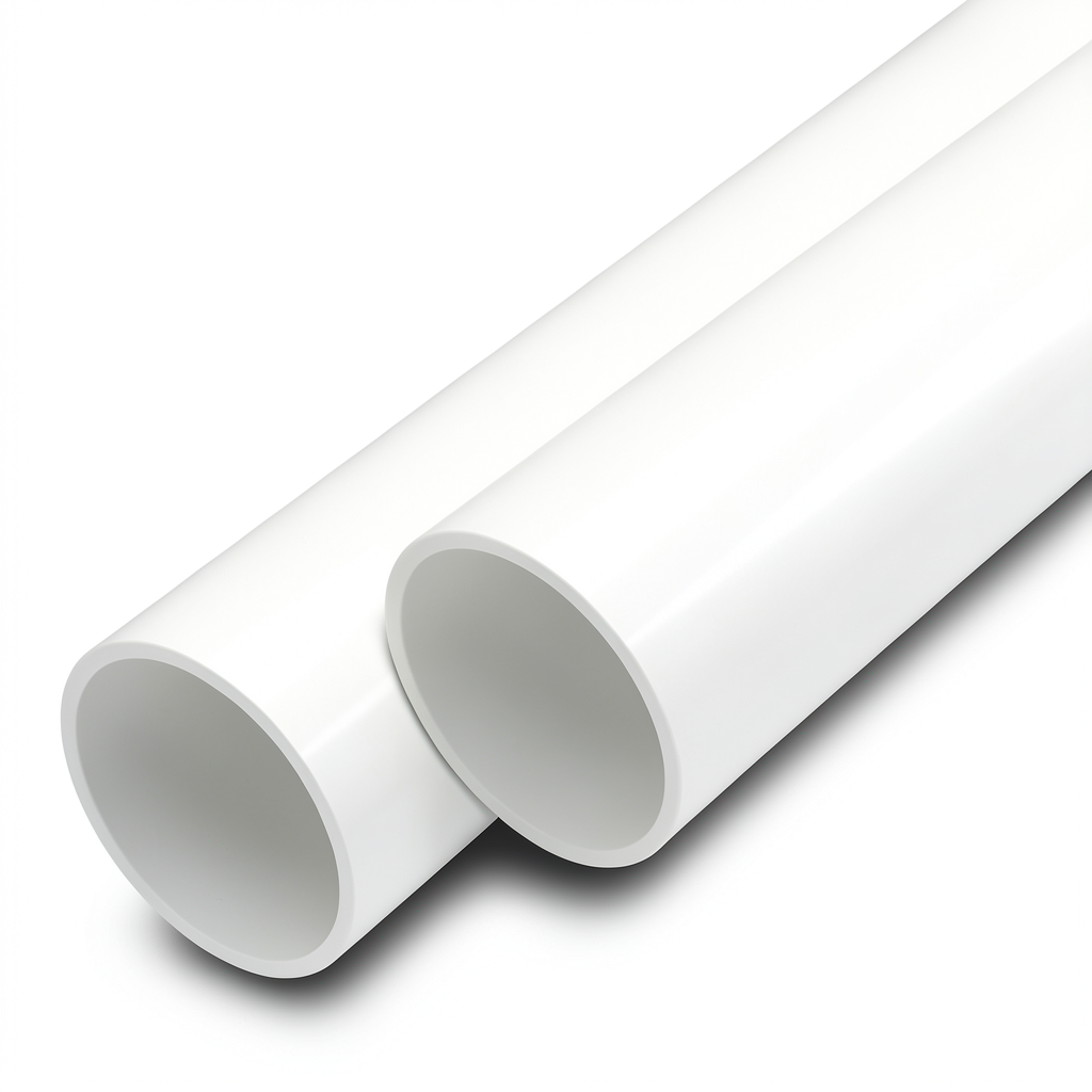 أنابيب UPVC ضغط اسمي 21.7 بار مقاس 1 إنش سمك 2.5 مم لون أبيض