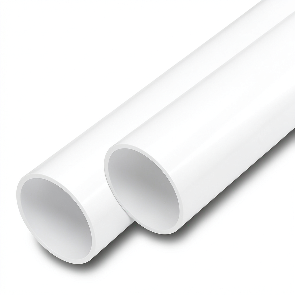 أنابيب UPVC ضغط اسمي 21.7 بار مقاس 1 إنش سمك 2.5 مم لون أبيض