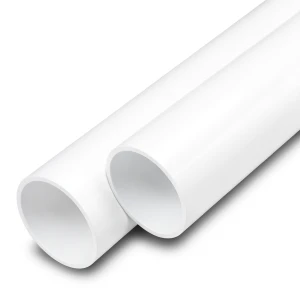 أنابيب UPVC ضغط اسمي 21.7 بار مقاس 1/2 1 إنش سمك 3.6 مم لون أبيض
