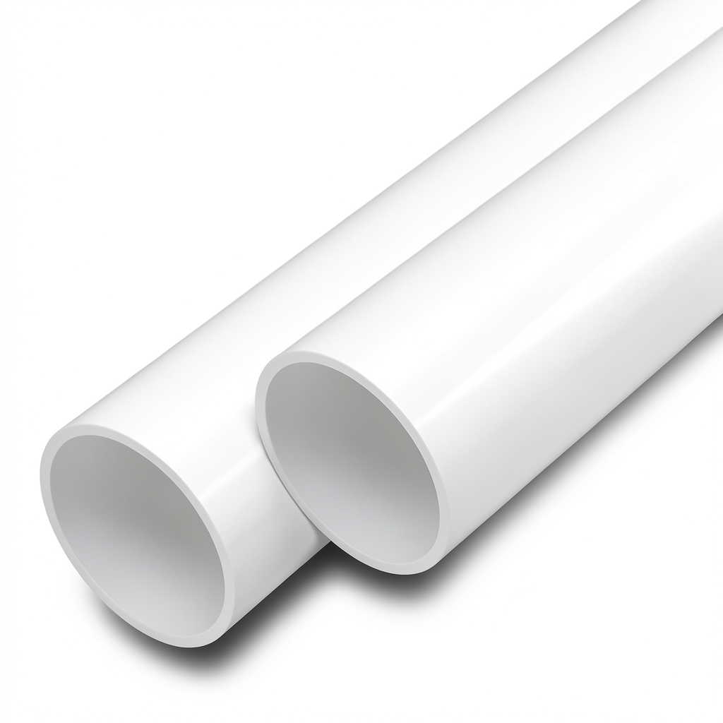 أنابيب UPVC ضغط اسمي 21.7 بار مقاس 4 إنش سمك 8.5 مم لون أبيض