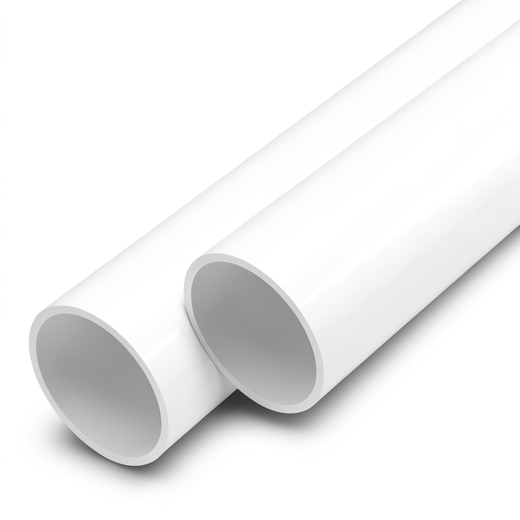 أنابيب UPVC ضغط اسمي 21.7 بار مقاس 6 إنش سمك 12.5 مم لون أبيض