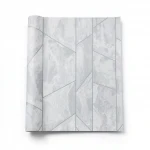 Italian geometric wall Covering, size 10 m x 1.06 m, gray color, model 83639  