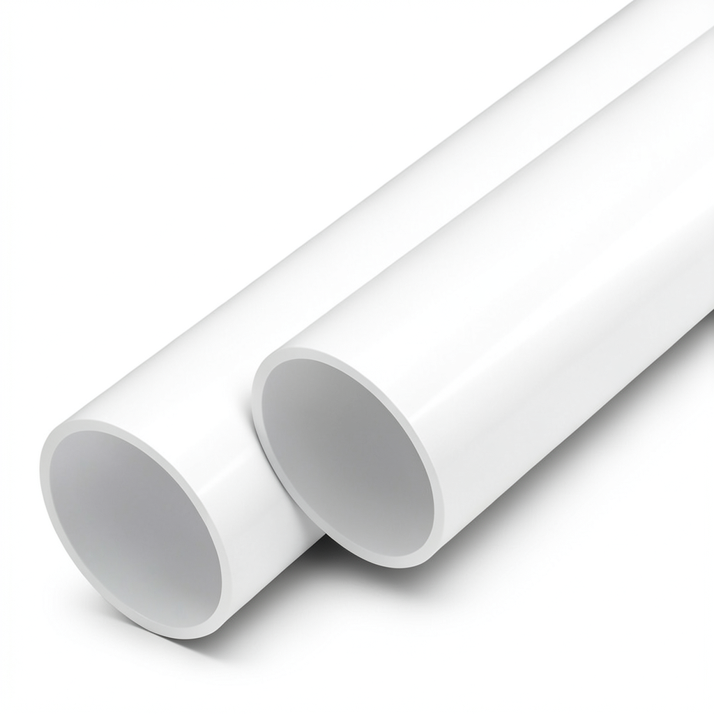 مواسير UPVC ضغط اسمي 6 بار مقاس 4 إنش سمك 3.4 مم لون أبيض