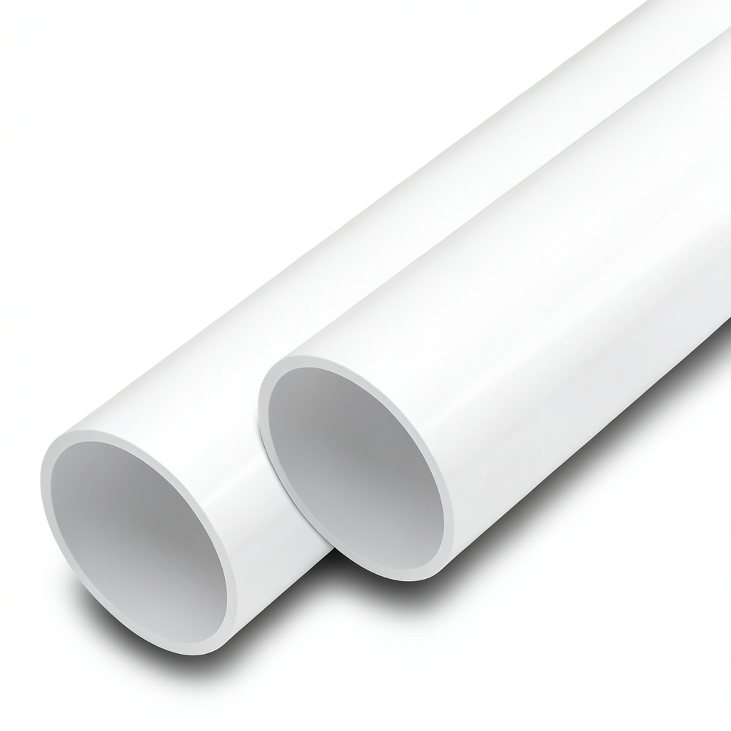 مواسير UPVC مقاس 1/2 1 إنش سمك 1.8 مم لون أبيض