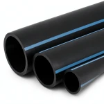 أنابيب HDPE الوطني ضغط 10 بار قطر خارجي 225 مم سمك 8.6 مم لون أسود